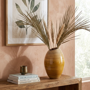 Vietnamese Handmade Spun <b>Bamboo</b> <b>Table</b> Vase for Flowers Midcentury Modern Flower Vase Wholesale Price Low MOQ - Product Image 3