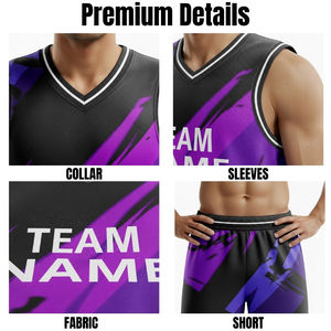 Uniforme de basket-ball respirant de haute qualité, grande taille, maillot de club d'été, impression numérique, 100 % polyester, sans manches, unisexe - Product Image 6