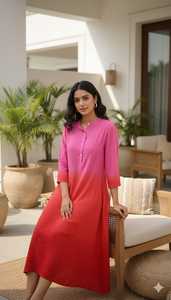 Salwar Kameez Indio de Rayón Tie Dye para Mujer, Estilo Casual, para Fiestas, Bodas, Playa, Aspecto Premium, Corte Regular, Todas las Temporadas, ODM - Product Image 3