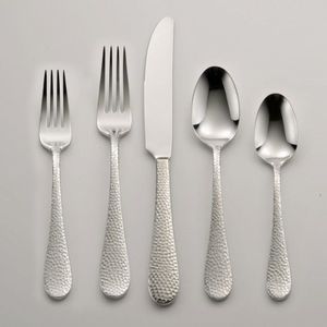 Ensemble de couverts en métal personnalisables pour la table : cuillère à dîner, cuillère à thé, fourchettes, couteau – 4 pièces, argenté, prix abordable - Product Image 2