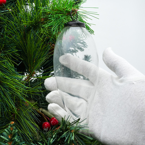 เครื่องประดับคริสต์มาสรูปหยดน้ำแก้วใสแบบขายส่ง ลูกบอลแขวนใส ตกแต่งต้นไม้แบบมินิมอล - Product Image 3