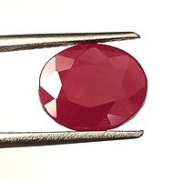 Pierre précieuse naturelle en rubis africain de 4,90 carats, taille ovale, facettée, non montée