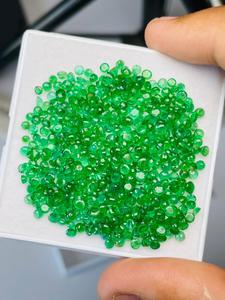 Lot de pierres précieuses d'émeraude naturelle de Zambie, taille ronde, qualité AAA, lueur agréable, couleur agréable, coupe et polissage parfaits pour la création de bijoux. - Product Image 4
