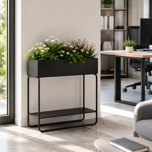 Soporte para Macetas de Acero con Recubrimiento en Polvo al por Mayor de Vietnam con Estante Inferior, Jardinera Metálica Moderna para Decoración Interior y Exterior ODGGAB014 - Product Image 1