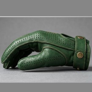 Nouveaux gants de mode pour hommes en cuir véritable non doublés, gants de conduite tricotés, gants de sport à écran tactile et mitaines - Product Image 6