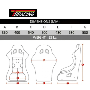 Drift <b>Racing</b> <b>Seat</b> TBRACING RS-07 FIA 8855-2021 Certified Fiberglass Shell Fireproof Cover <b>Racing</b> Harness Belt Holes Airflow OEM - Product Image 4