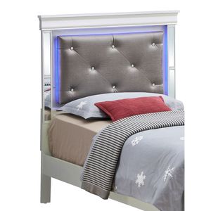 Lit double Verona G6700C TB3 rembourré en argent champagne - Product Image 2