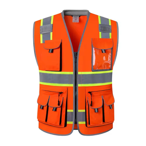Chaleco de Seguridad Industrial de Alta Visibilidad ANSI Clase 2, OEM ODM, para Construcción, Impermeable, con LED Reflectante, 100% - Product Image 1