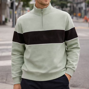 Sudadera Personalizada de Alta Calidad con Cierre de 1/4, Diseño Gráfico en Bloques de Color, para Golf, Informal, para Hombre, Ropa de Invierno - Product Image 6