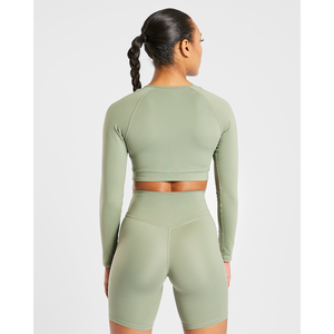 2026 New Arrival Custom Seamless <b>Long</b> <b>Sleeve</b> Women <b>Gym</b> Crop <b>Top</b> Hotsale Breathable Fitness Athletic Activewear Wholesale - Product Image 5