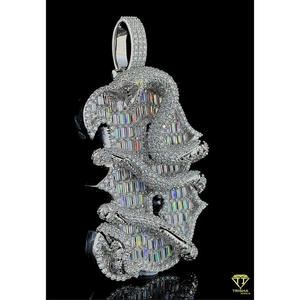 Designer Cross Pendant with VVS Moissanite Diamonds and 925 Sterling Silver Hip Hop Jewelry - Product Image 3