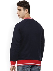 Blouson universitaire pour homme, color block, coton et polyester, fermeture éclair frontale, style décontracté pour l'automne, motifs patchwork, col rabattable, coupe classique - Product Image 3