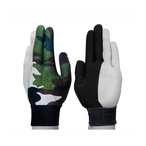 Glo Brothers Three Finger Billiards <b>Glove</b> Polyester Camouflage Print Non Slip Hook Loop Closure Ambidextrous Outdoor Use Unisex - Product Image 1