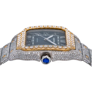 นาฬิกาสเตนเลสสตีลประดับเพชรโมอิสสไตล์ฮิปฮอปหน้าปัดสีครีม41มม. รุ่นลิมิเต็ดอิดิชั่นสุดหรู - Product Image 3