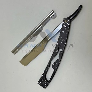 Navaja de Afeitar Profesional de Acero Inoxidable Estilo Turco, Plegable, con Soporte para Cuchilla Deslizante, de un Solo Filo, para Barbería - Product Image 3