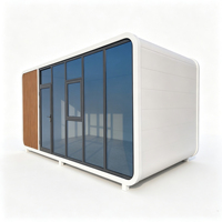 Maison-capsule préfabriquée postmoderne en aluminium écologique et imperméable de 18 mètres carrés pour hôtel, villa, boutique
