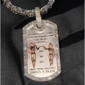 Colgante de Perro con Diseño Único 3D, Totalmente Engastado a Mano, Joyería Hip Hop, Chapado en Rodio, Plata S925, Diamante Moissanita VVS1 - Product Image 1