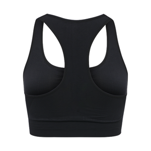Soutien-gorge de sport TRIMMY pour filles, noir, sans coutures, maintien élevé, respirant, écologique, séchage rapide, logo avant, pour entraînement, yoga, gym - Product Image 6