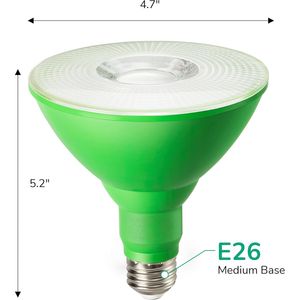 Lampadine LED PAR38 Verdi Dimmerabili da 18W (Equivalente a 120W) per Esterni, Resistenti alle Intemperie, per Decorazioni da Esterno - Product Image 3