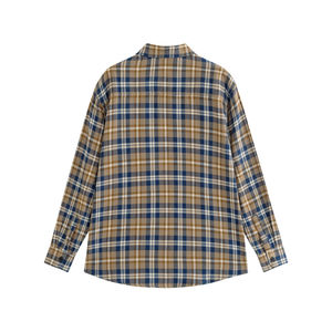 เสื้อเชิ้ตแขนยาวลายสก็อต/ลายตารางผ้าฝ้ายแท้ พิมพ์โลโก้ได้ตามต้องการ สำหรับผู้ชาย เนื้อผ้าระบายอากาศได้ดี คุณภาพสูง - Product Image 6