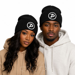 Cosh International <b>Black</b> Outdoor Sports <b>Beanies</b> Unisex Women <b>Men</b> <b>Beanie</b> Unisex Warm Embossed Skull Cap <b>Beanie</b> - Product Image 3