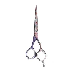 Professional Hair <b>Scissors</b> Stainless Steel Blade Sharp Tip Right Handed Plastic Handle <b>Floral</b> Design - Product Image 6
