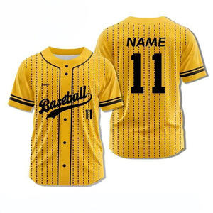 Camiseta de béisbol personalizada con rayas, uniforme de equipo, nombre personalizado, número, ropa deportiva, camiseta de softbol transpirable, ropa para hombre - Product Image 3