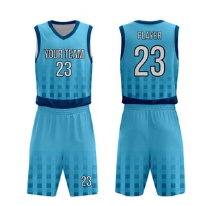 Tenues de basketball personnalisées respirantes, antibactériennes et à séchage rapide, nouveau design, imprimées par sublimation, vêtements de sport été, vente en gros - Product Image 2