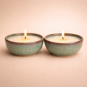 Sunset Fade Ceramic Candle Vessel Wide Bowl Thick Durable Heat Resistant Smooth Glaze Single Wick Premium Home Decor - Product Image 2