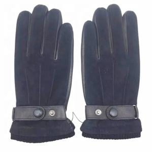 ถุงมือหนังนิ่มของผู้ชายหนังแกะฤดูหนาวหรูหราคลาสสิก - Product Image 3