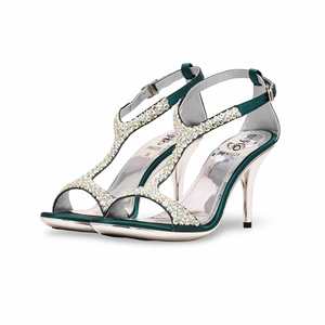 Verde FN6023 Sandalia Tacón Elegante Calzado Nupcial - Product Image 3