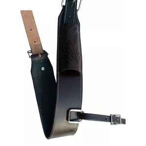 Accesorio de cincha de caballo de cuero más vendido al por mayor Circunferencia de sillín occidental caliente con herramientas florales y diseño de trenzado blanco - Product Image 3