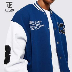 Wholesale Black And <b>White</b> Varsity <b>Jackets</b> With Embroidered Letter A Front Button Closure Unisex Preppy Style Baseball <b>Jackets</b> - Product Image 4