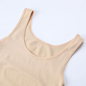 Débardeur court uni à col rond pour femme, respirant, tricoté, coupe décontractée, sans manches, respectueux de l'environnement - Product Image 3