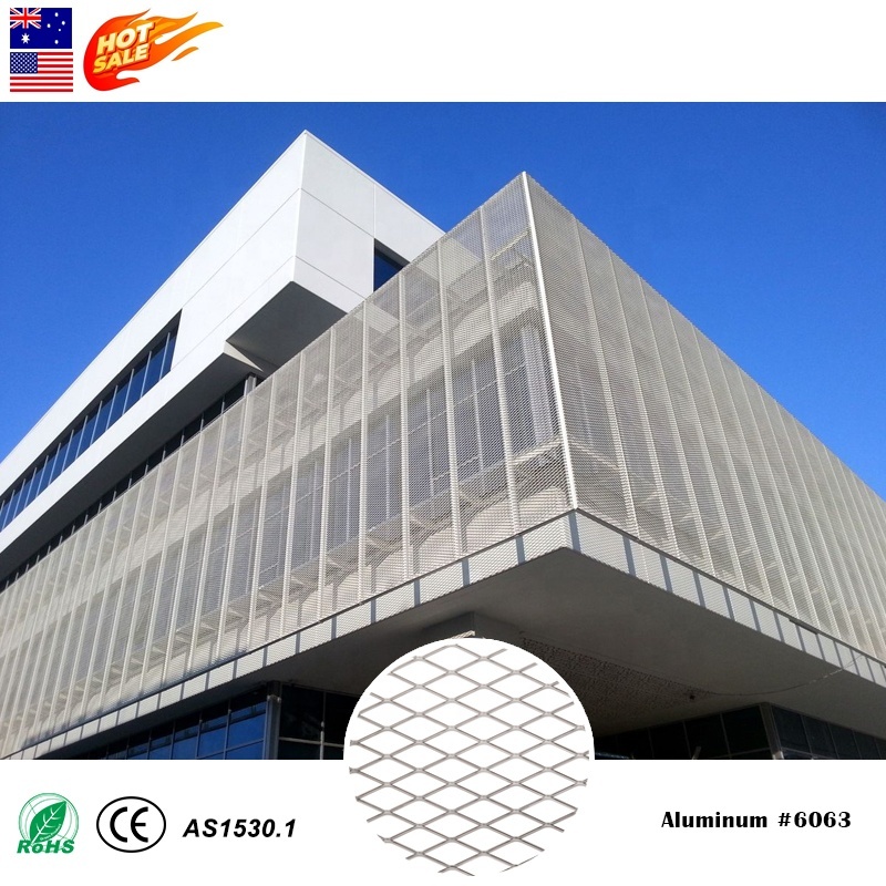 Professional Facade Cladding Decorative Perforated Expanded
