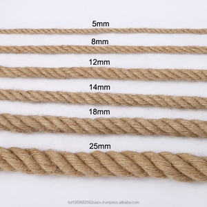 Cuerda de Yute Trenzada de 3-20 mm, 3/4 Hebras, 100% Natural, Ecológica, Duradera, Biodegradable, de Alta Calidad, Diámetro Exterior Personalizado - Product Image 2