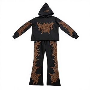 Men’s Performance Tracksuit Stretch Fabric Custom Essentials Hoodie Jogger <b>Sweatpants</b> <b>Set</b> - Product Image 1