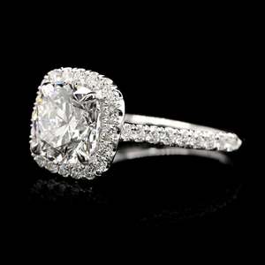 Anillos de Compromiso de Diamantes Cultivados en Laboratorio con Halo de Platino 950 de Lujo, Diseño Personalizado OEM ODM, Etiqueta Privada, 2.00 CT, Color E, Certificado IGI - Product Image 4