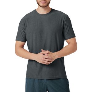Camiseta Personalizada para Hombre, Cuello Redondo, Manga Corta, Algodón Gris Oscuro, Informal, Transpirable, Ligera, Moda Urbana de Verano - Product Image 2