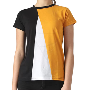 Women's Three Panel <b>Hip</b> Hop Digital Printing Knitted Polyester/Cotton Streetwear Quick Dry Breathable T-Shirt Custom Logo Casual - Product Image 3