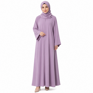Pakistani & indian Style Light purple Moderen <b>Abaya</b> for Women Elite Modest <b>Abaya</b> Royal Purple Color for Daily Wear Hajj Wear - Product Image 4