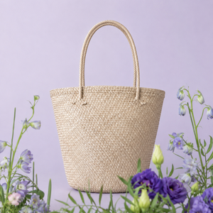 Luxurious Eco-friendly <b>Straw</b> Tote <b>Bag</b> Solid Color Bohemian Fashion Style Open Top Beach All Seasons Women's Handbag - Product Image 1