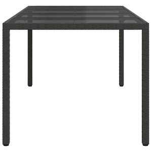Ensemble de jardin en polyrotin noir avec table et chaises, 74,80 x 35,43 x 29,53 pouces - Product Image 4