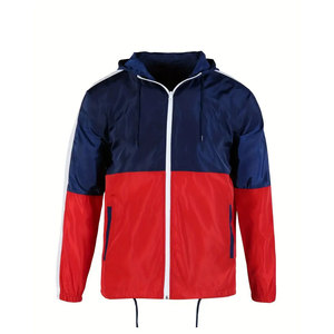 Chaquetas cortavientos impermeables para hombre, repelentes al agua, con cremallera, transpirables y cómodas, en venta. - Product Image 1