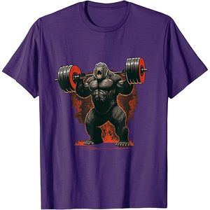 Camiseta reactiva estampada para hombre, corte muscular, tela resistente a la decoloración, para gimnasio, culturismo, fitness, entrenamiento y ejercicio. - Product Image 1