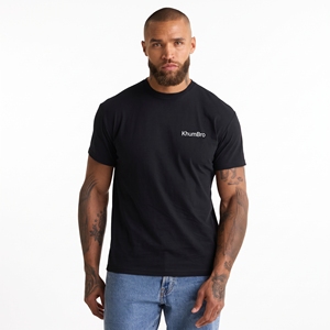 Camiseta de Manga Corta para Hombre KhumBro, 100% Algodón, Cuello Redondo, Corte Regular, Estilo Deportivo Casual, con Estampado de Letras Negras, Ecológica - Product Image 1