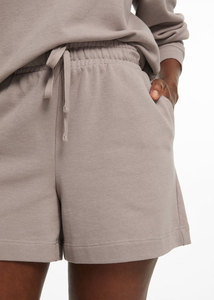 Ensemble 2 pièces surdimensionné en molleton 100 % coton épais pour femme, avec short et sweat-shirt, broderie dentelle vintage, idéal pour l'été et les tenues décontractées - Product Image 4