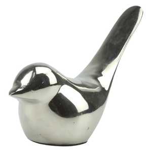 Jaffs Exports Silver 13.5cm H X 8.5cm W X 20cm L Aluminium Handmade Modern Art Bird Figurine Eco-Friendly Durable Tabletop Decor - Product Image 1