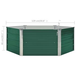 Jardinera Elevada de Acero Galvanizado Verde de 50.8 x 50.8 x 18.1 Pulgadas para Jardín - Product Image 6