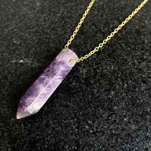 Colgante de lápiz de amatista, ágata de Mirani, piedra preciosa, tema de hadas, decoración para el hogar y regalo, excelente precio, Gujarat - Product Image 2